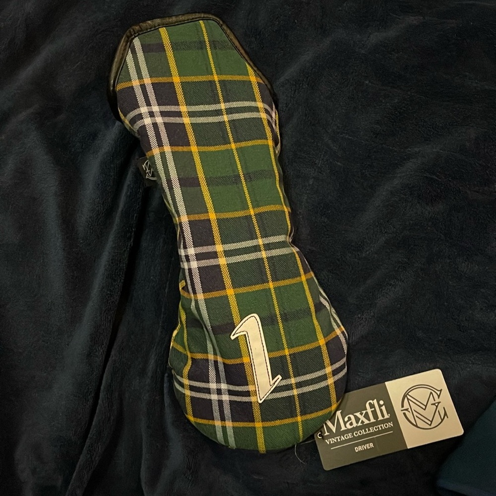 Maxfli plaid golf driver cover